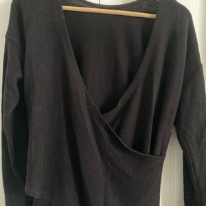 Open back J.Crew sweather Black